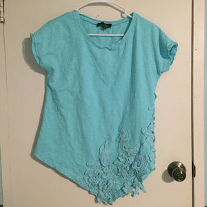 Aqua Asymmetrical Top